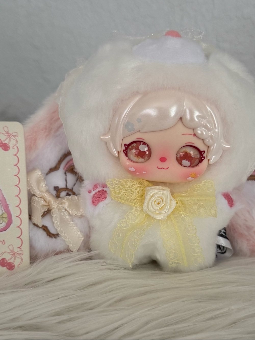 Confession Bunny- Pixie Zoey Keychain Plushie.